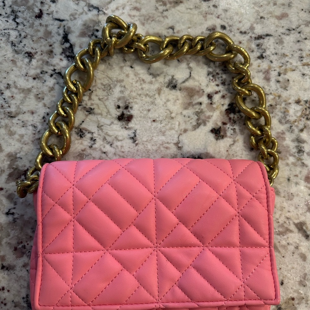 Zara Pink Quilted Chain Bag